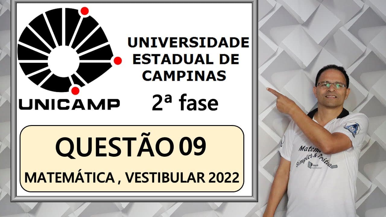 Thumbnail: VESTIBULAR 2022, UNICAMP, 2ª FASE,  QUESTÃO 09, MATEMÁTICA(RAÍZES DE UM POLINÔMIO DO 3° GRAU)