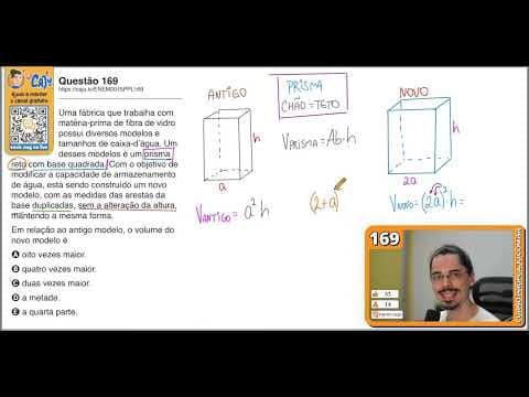 Thumbnail da aula: [ENEM 2015 PPL] 169 📘 --- Uma fábrica que trabalha com matéria-prima de fibra de vidro possui