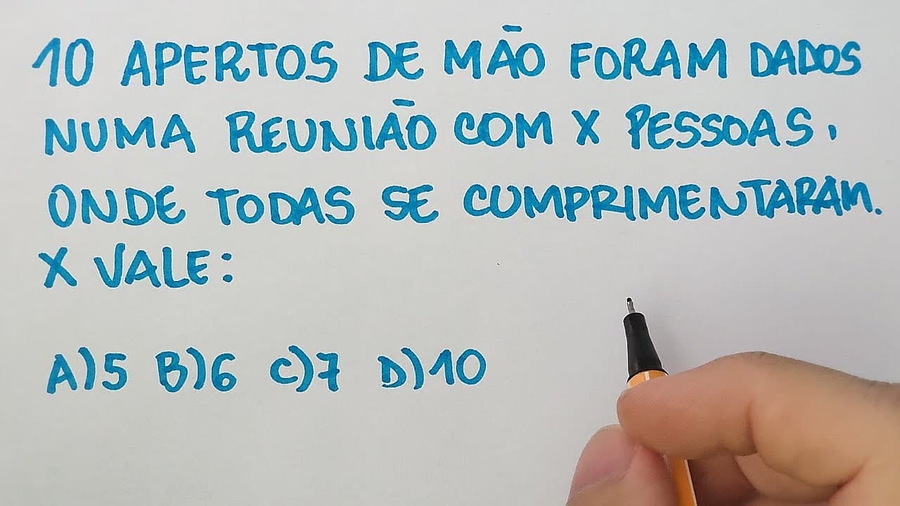 Thumbnail: 🔥 HELP MATEMÁTICA BÁSICA - O problema dos apertos de mão! Desafio Matemático