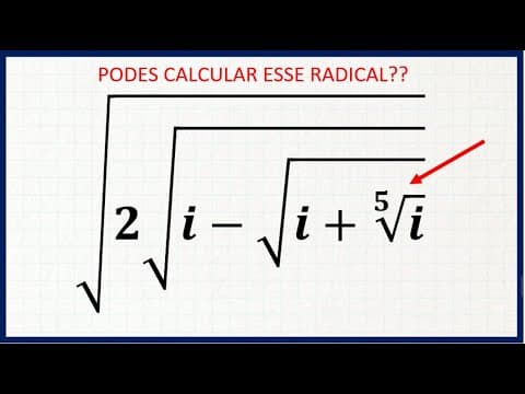 Thumbnail da aula: 💟 Complexos no Radical - A Matemática é LINDA! #19 💟