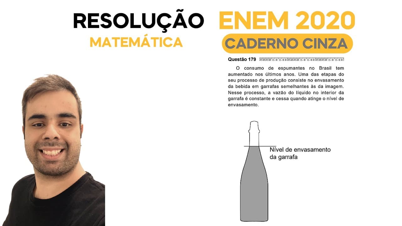Thumbnail: ENEM 2020 \ MATEMÁTICA - Questão 179, CADERNO CINZA -O consumo de espumantes no Brasil tem aumentado