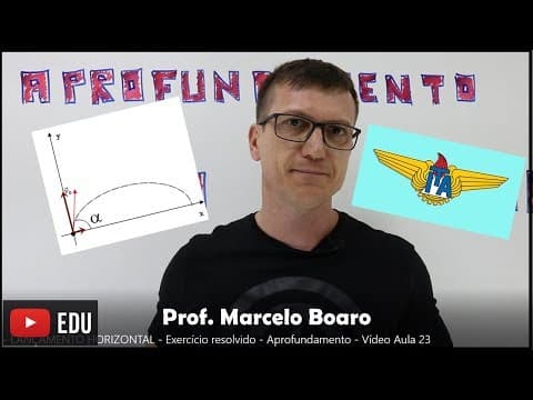 Thumbnail da aula: ITA   LANÇAMENTO HORIZONTAL   Exercício resolvido   Aprofundamento   Vídeo Aula 23