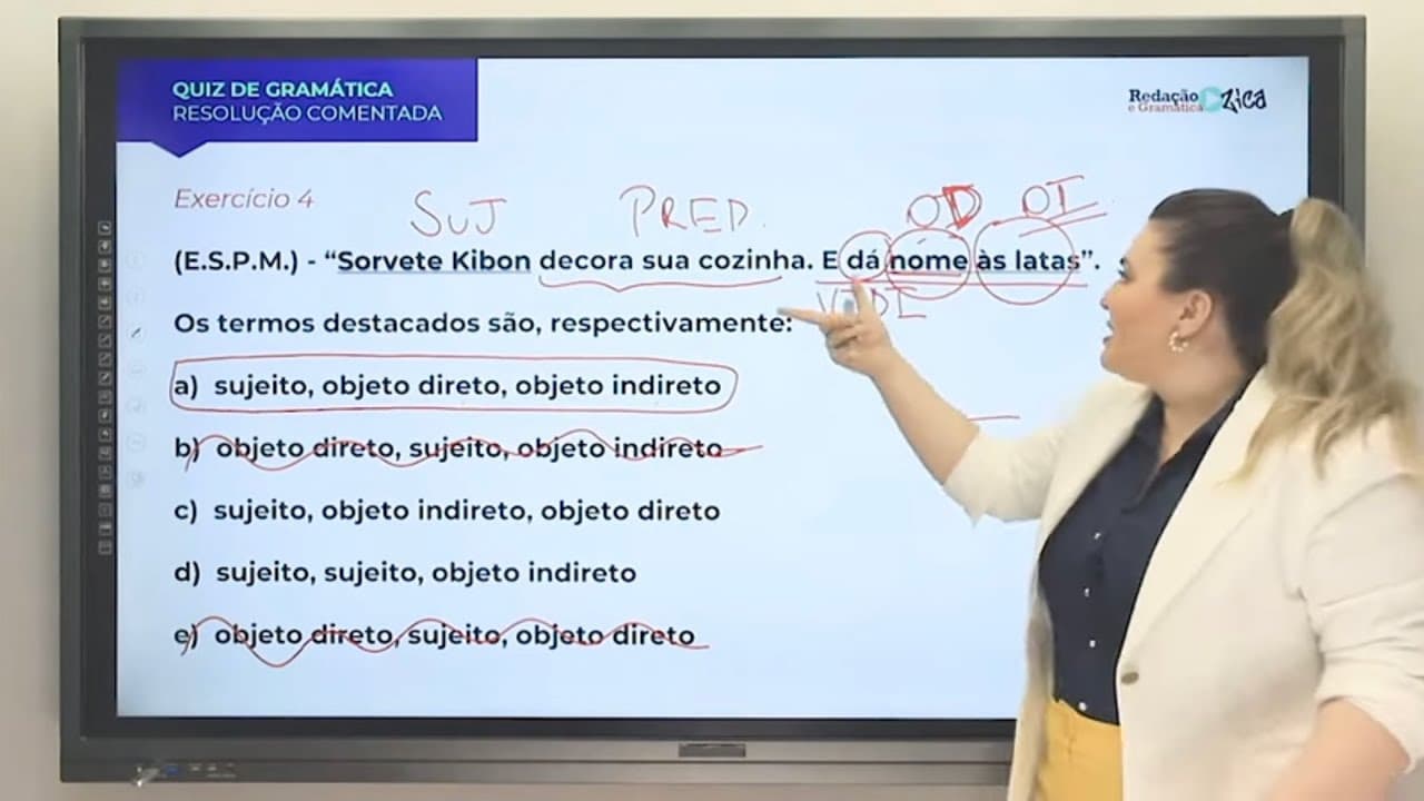 Thumbnail: QUESTÃO RESOLVIDA DE ANÁLISE SINTÁTICA: COMO FUGIR DAS PEGADINHAS? Profa. Pamba