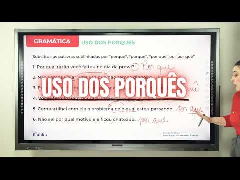 Thumbnail da aula: USO DOS PORQUÊS: RESOLVENDO EXERCÍCIOS - Professora Pamba