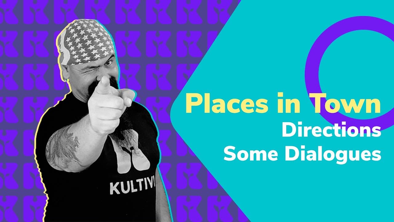 Thumbnail: Places in town: Directions - Some Dialogues | Inglês 2.0 | Aula #103