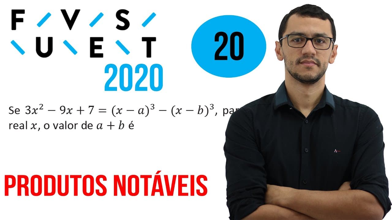 Thumbnail: FUVEST 2020 | Questão 20 | Matemática | Equações Polinomiais
