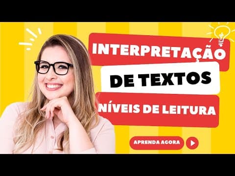 Thumbnail da aula: O QUE SÃO NÍVEIS DE LEITURA? ELES PODEM TE SALVAR NA HORA DA PROVA! (INTERPRETAÇÃO CONCURSOS)