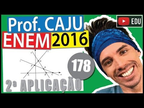 Thumbnail da aula: [ENEM 2016 2Ap] 178 📓 ÁLGEBRA Na figura estão representadas três retas no plano cartesiano, sendo