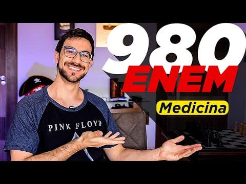 Thumbnail da aula: MINHA REDAÇÃO 980 DO ENEM 2021: Aprovado em Medicina!!