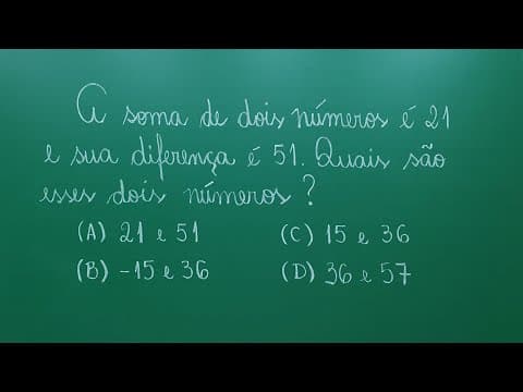 Thumbnail da aula: QUESTÃO DE CONCURSO - SISTEMA DE EQUAÇÕES - Professora Angela Matemática