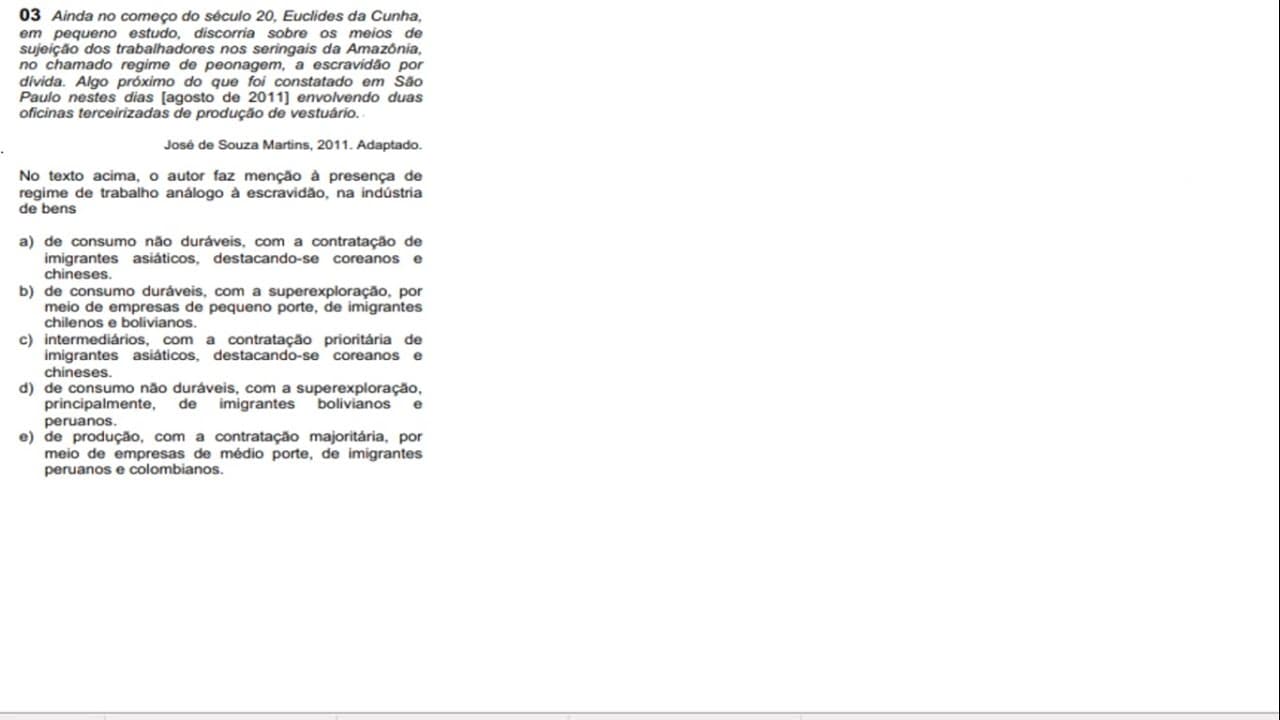 Thumbnail: 03 - FUVEST 2012 (geografia)