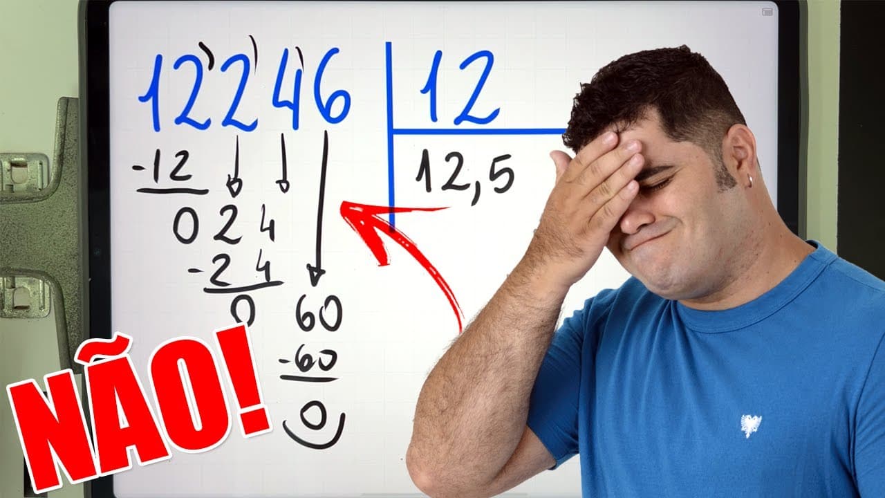 Thumbnail: 💩 Como NÃO efetuar divisão e o jeito CERTO de fazer divisão | A importância da tabuada do ZERO!
