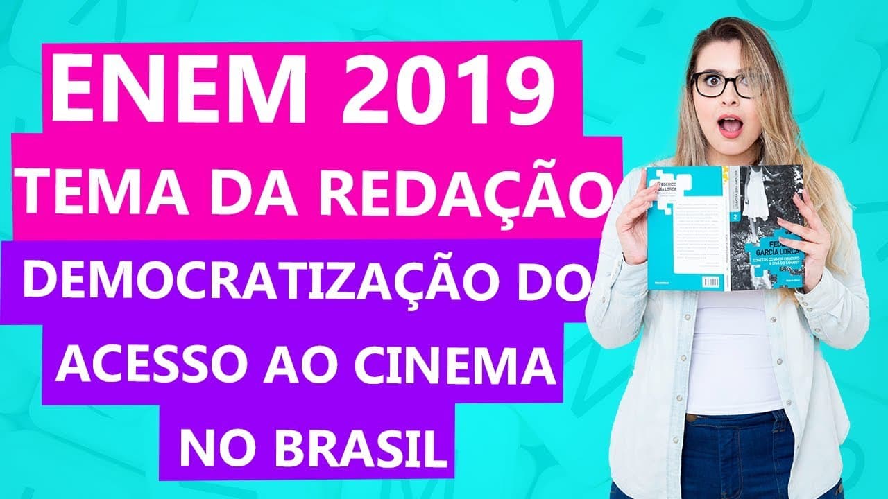 Thumbnail: TEMA DA REDAÇÃO DO ENEM 2019: DEMOCRATIZAÇÃO DO ACESSO AO CINEMA NO BRASIL - Profa. Pamba