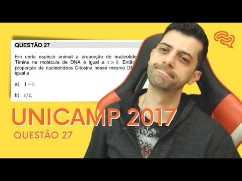 Thumbnail da aula: UNICAMP 2017 - Q27 - Em certa espécie animal a proporção de