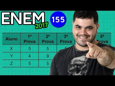 Thumbnail da aula: 🔥 ENEM 2017 Matemática #20 👉 Média Aritmética para Aluno Reprovado