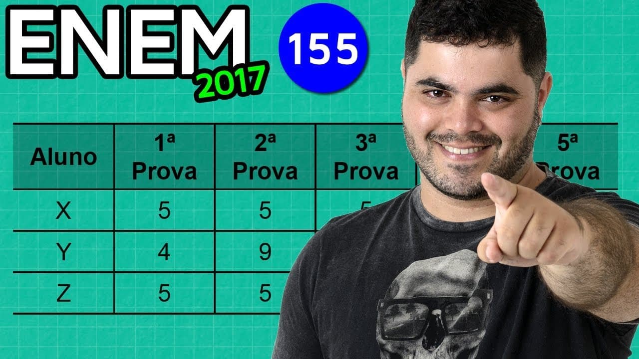 Thumbnail: 🔥 ENEM 2017 Matemática #20 👉 Média Aritmética para Aluno Reprovado