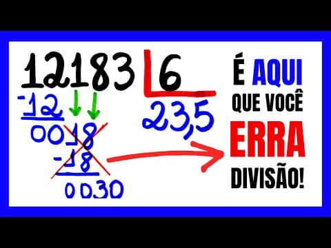 Thumbnail da aula: 🤔NÃO ERRE MAIS DIVISÃO!!! APRENDA AGORA A MANEIRA CORRETA DE RESOLVER!!!