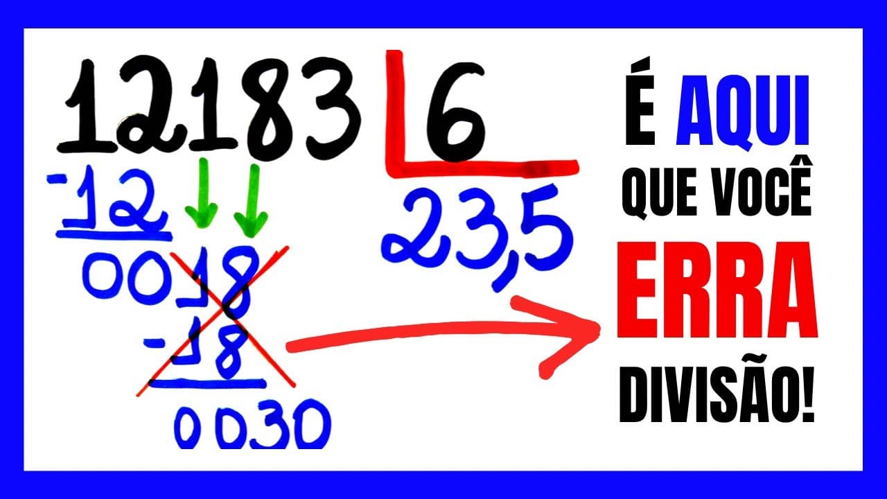 Thumbnail: 🤔NÃO ERRE MAIS DIVISÃO!!! APRENDA AGORA A MANEIRA CORRETA DE RESOLVER!!!