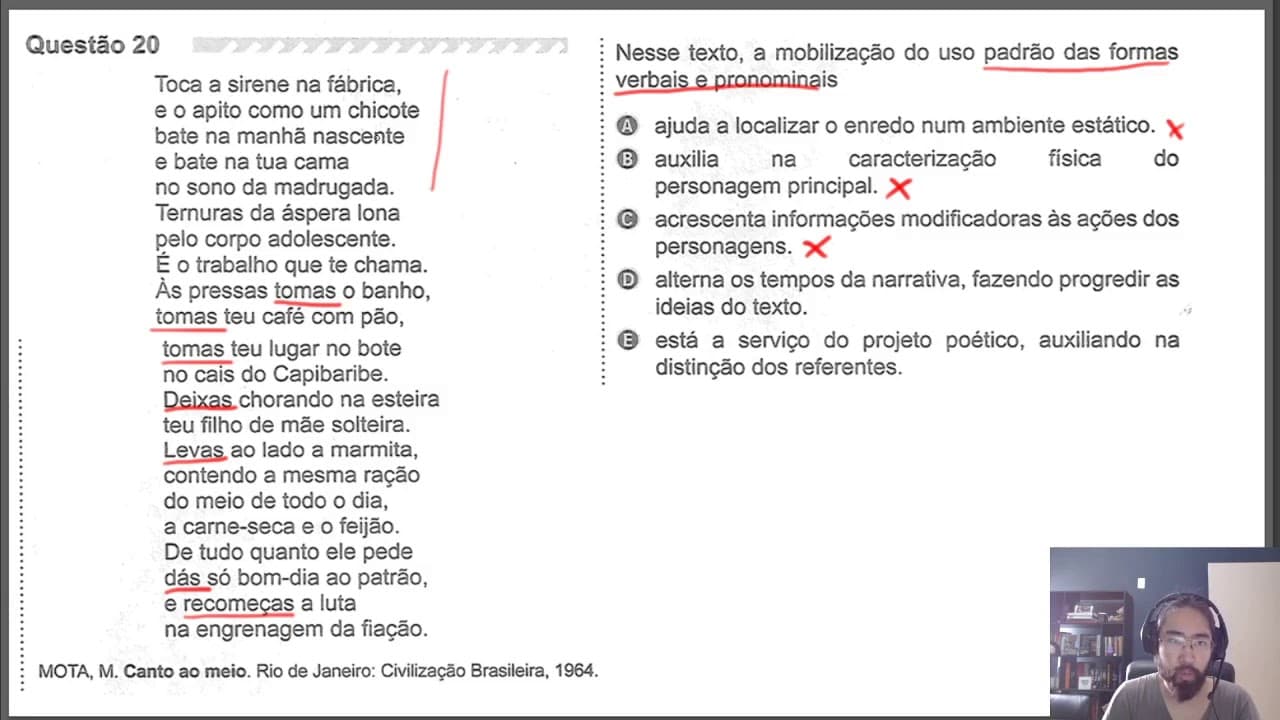 Thumbnail: ENEM 2019 - Linguagens | Questao 20 (Prova Amarela)