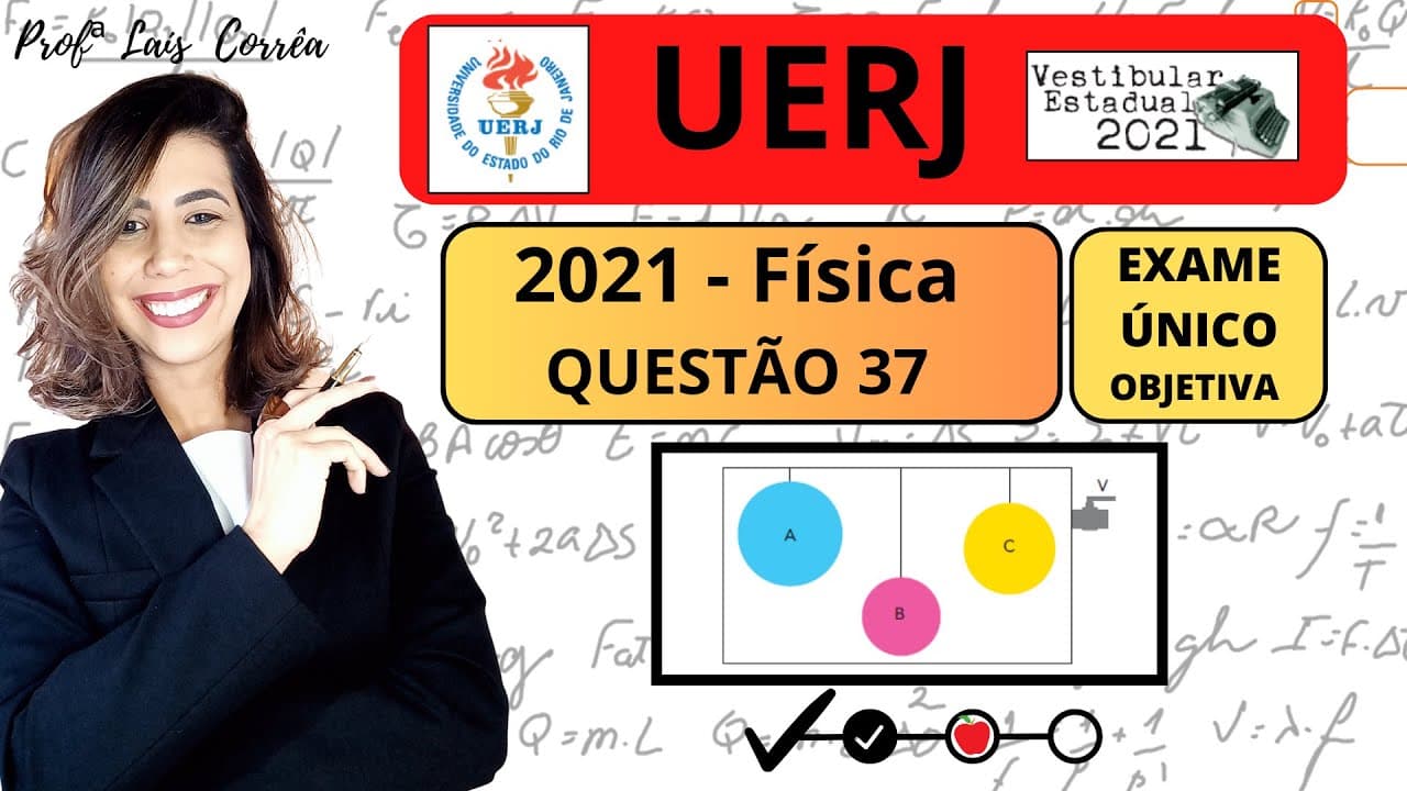 Thumbnail: 🟠 FÍSICA / UERJ 2021 / QUESTÃO 37 / EXAME ÚNICO - Em uma experiência de calorimetria, os corpos ...