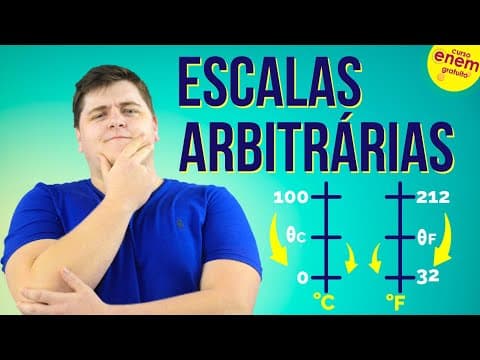 Thumbnail da aula: ESCALAS ARBITRÁRIAS: COMO MONTAR UMA ESCALA TERMOMÉTRICA | Física para o Enem