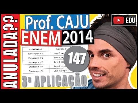Thumbnail da aula: [ENEM 2014 3Ap] 147 📓 RAZÃO E PROPORÇÃO Uma pessoa precisa comprar creme dental. Ao entrar em um