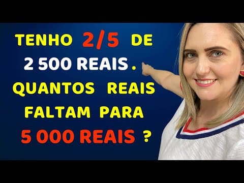 Thumbnail da aula: CONSEGUE DESCOBRIR O VALOR QUE FALTA?? Matemática básica todo dia.📚🚀