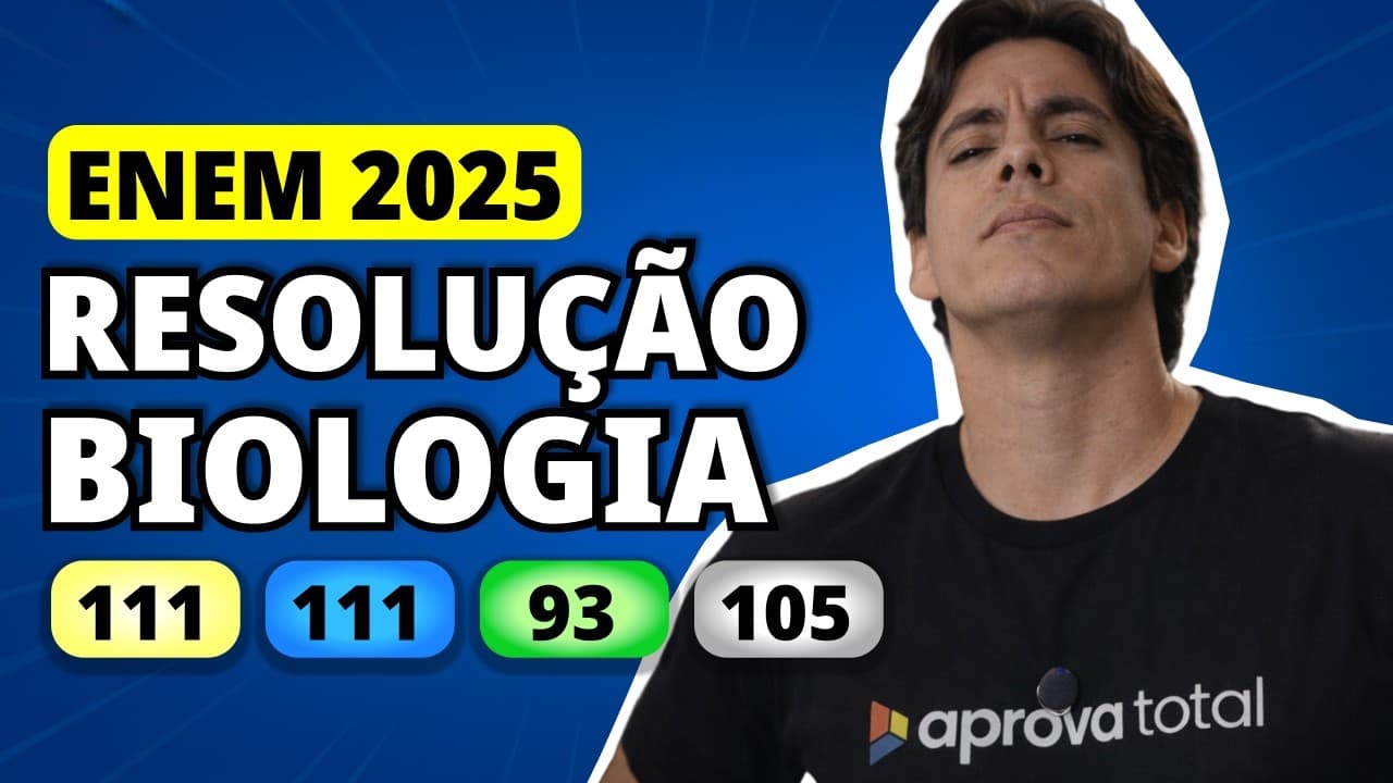 Thumbnail: ENEM 2025 BIOLOGIA – Questão 111 | O esquema apresenta as etapas do processo de biodigestão