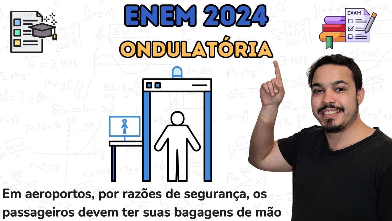 Thumbnail: ENEM 2024 - Em aeroportos, por razões de segurança, os passageiros devem ter suas bagagens de mão