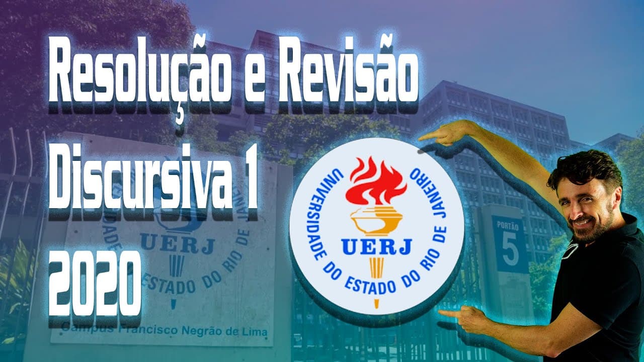 Thumbnail: Questão discursiva1 - BIOLOGIA -  UERJ 2020 - Resolução e revisão temática