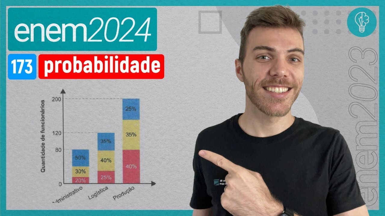 Thumbnail: Uma empresa tem 400 funcionários, distribuídos em três setores: administrativo - PROBABILIDADE