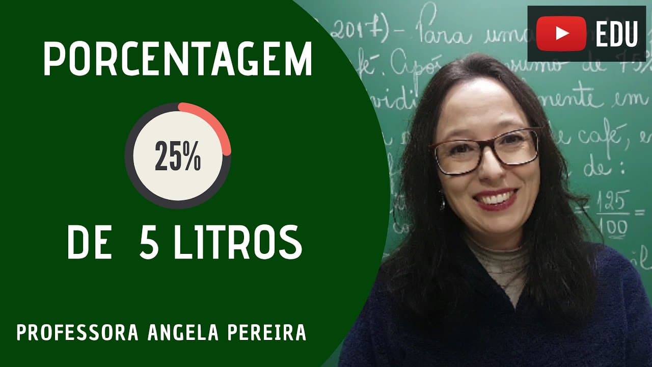 Thumbnail: Porcentagem - Resolução de Situação Problema - Professora Angela