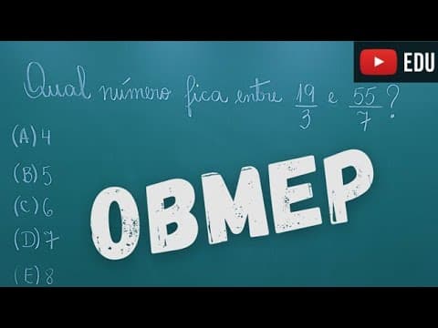 Thumbnail da aula: ⭐ OBMEP - Reta Numérica - Professora Angela