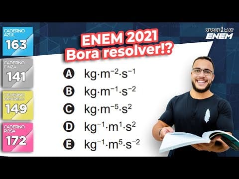 Thumbnail da aula: 🟣 Questão 163 - Caderno Azul | Unidade de medida | MATEMÁTICA ENEM 2021