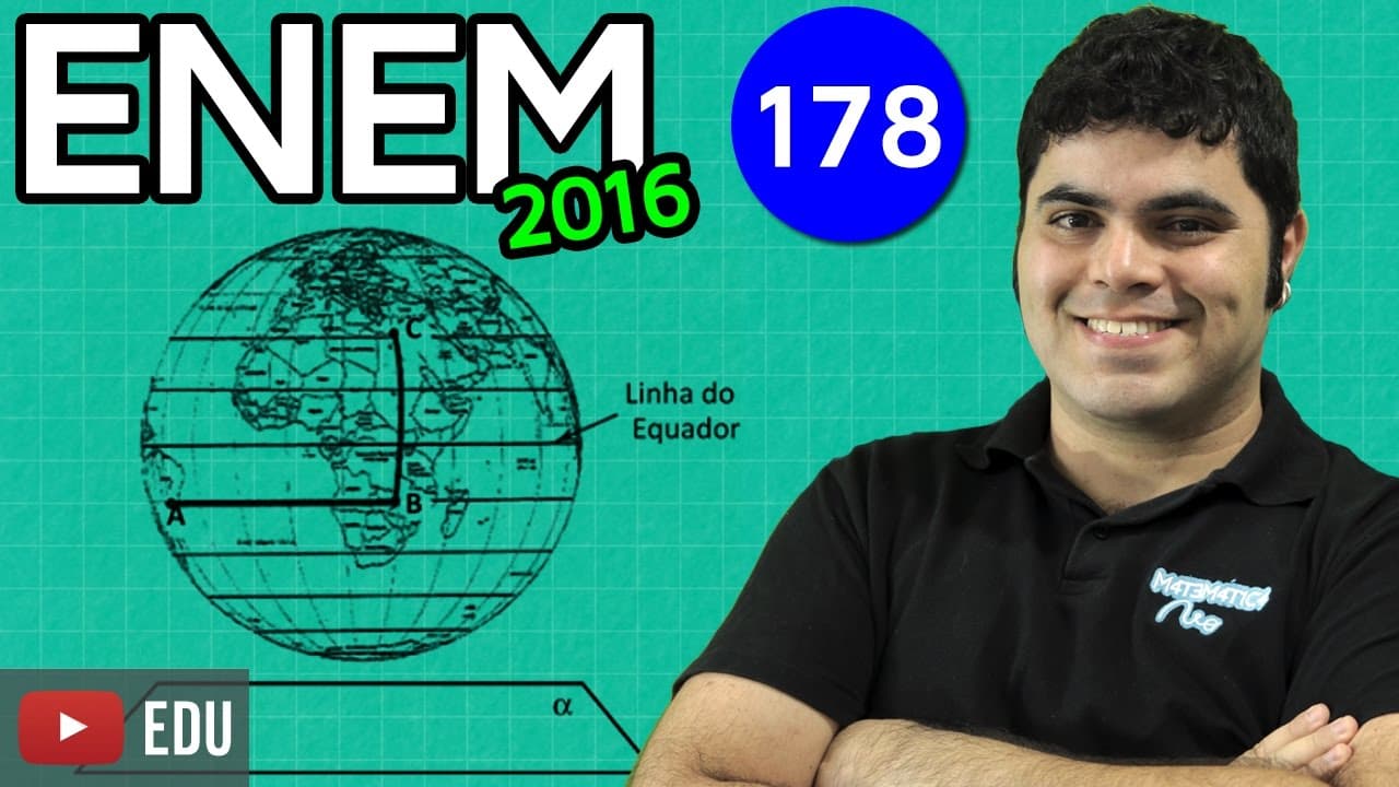 Thumbnail: ENEM 2016 Matemática #43 - Projeção Ortogonal no Planeta Terra (questão bugante)