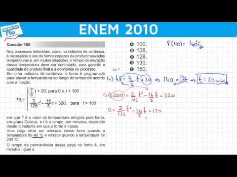 Thumbnail da aula: ENEM 2010 Matemática #30 - Função Afim e Função Quadrática
