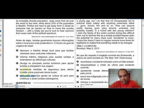 Thumbnail da aula: Enem 2017 - Questão de Inglês explicada - 01 - Prova Amarela