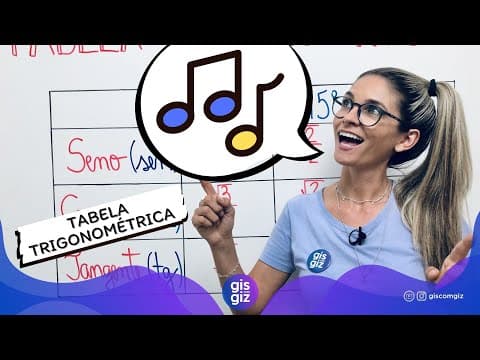 Thumbnail da aula: TABELA TRIGONOMÉTRICA - ÂNGULOS NOTÁVEIS  SENO, COSSENO E TANGENTE EXERCÍCIOS|  \Prof. Gis/