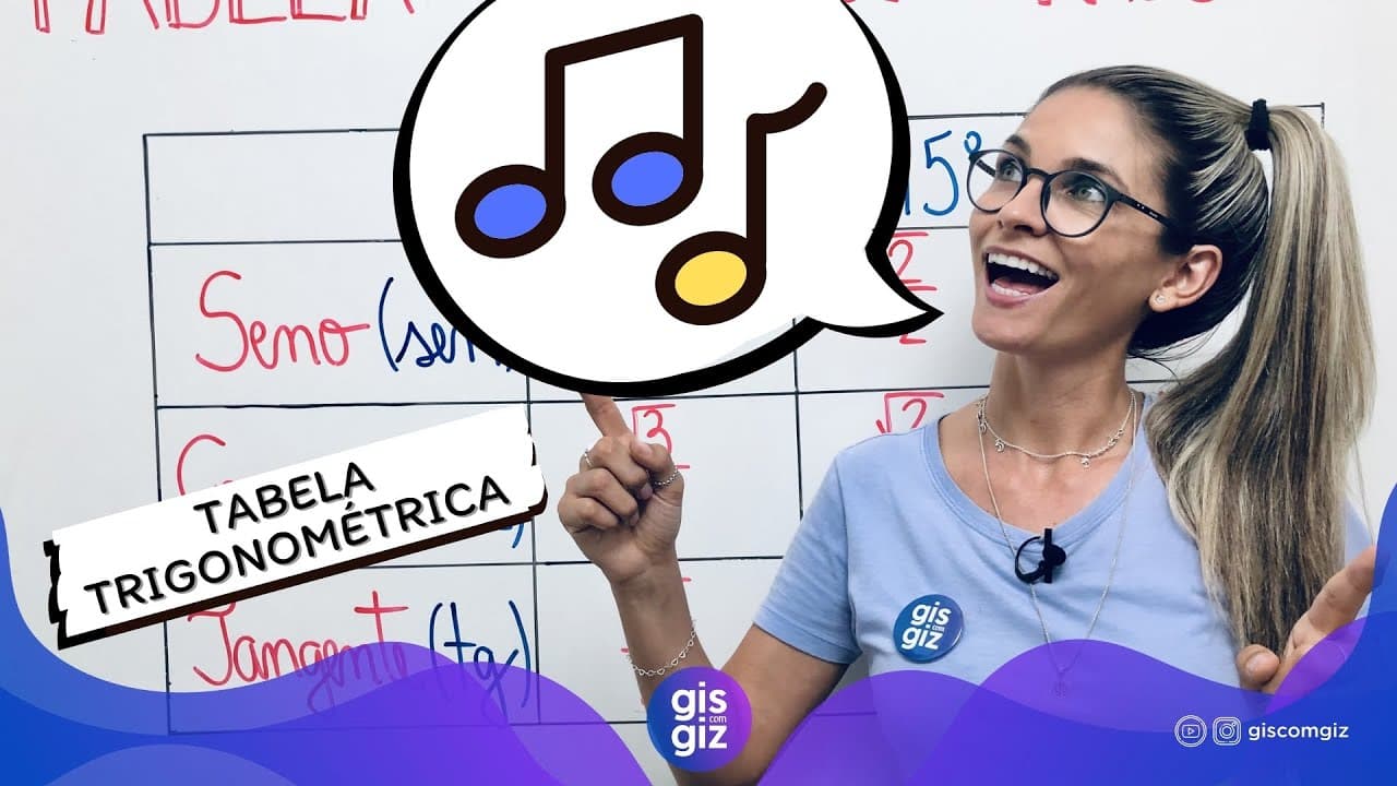 Thumbnail: TABELA TRIGONOMÉTRICA - ÂNGULOS NOTÁVEIS  SENO, COSSENO E TANGENTE EXERCÍCIOS|  \Prof. Gis/