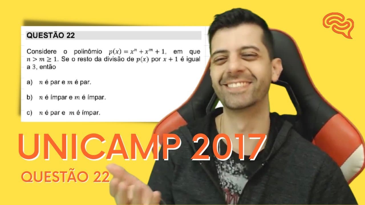 Thumbnail: UNICAMP 2017 - Q22 - Considere o polinômio px
