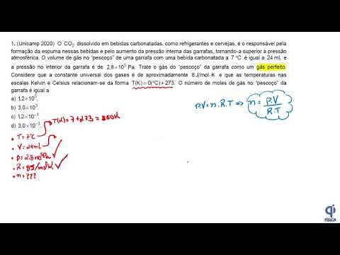 Thumbnail da aula: UNICAMP 2020 Física ex01
