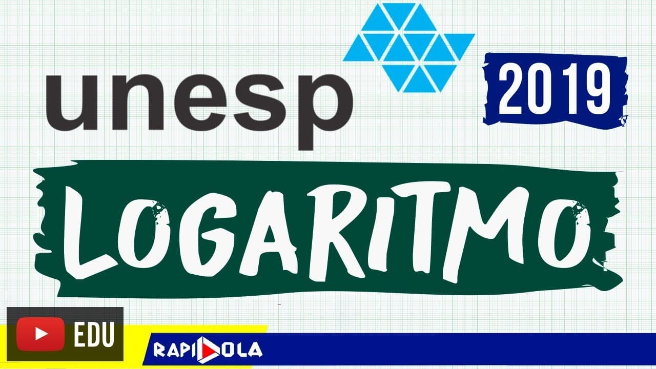 Thumbnail: UNESP 2019 | MATEMÁTICA | LOGARITMO