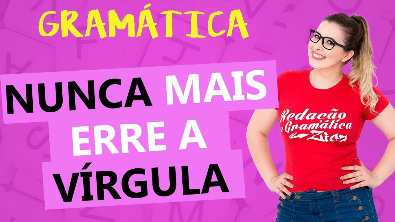 Thumbnail: QUANDO USAR A VÍRGULA? USO OBRIGATÓRIO DA VÍRGULA - Profa. Pamba