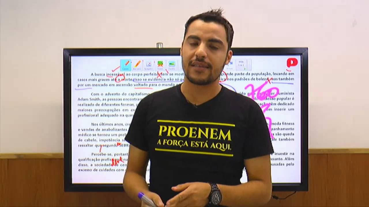 Thumbnail: Redação - Competências da redação no ENEM e correção dirigida