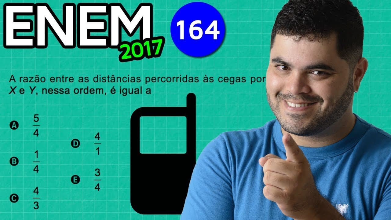 Thumbnail: 🔥 ENEM 2017 Matemática #29 👉 Grandezas Proporcionais, Porcentagem e Dirigir com Celular