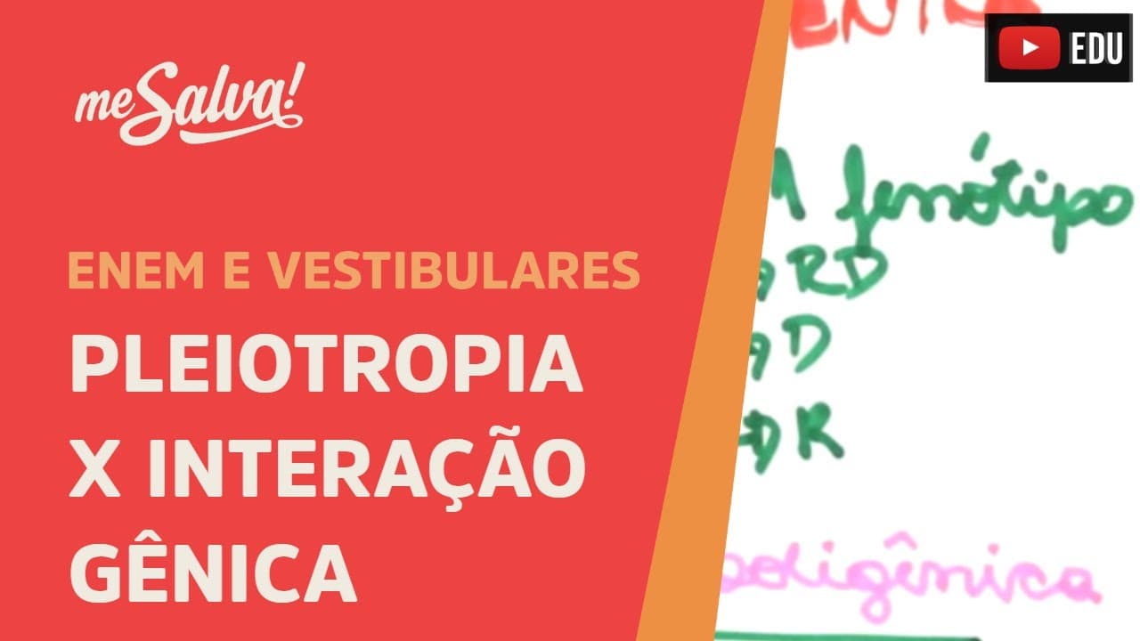 Thumbnail: Me Salva! GEN24 - Genética -  Pleiotropia X Interação gênica