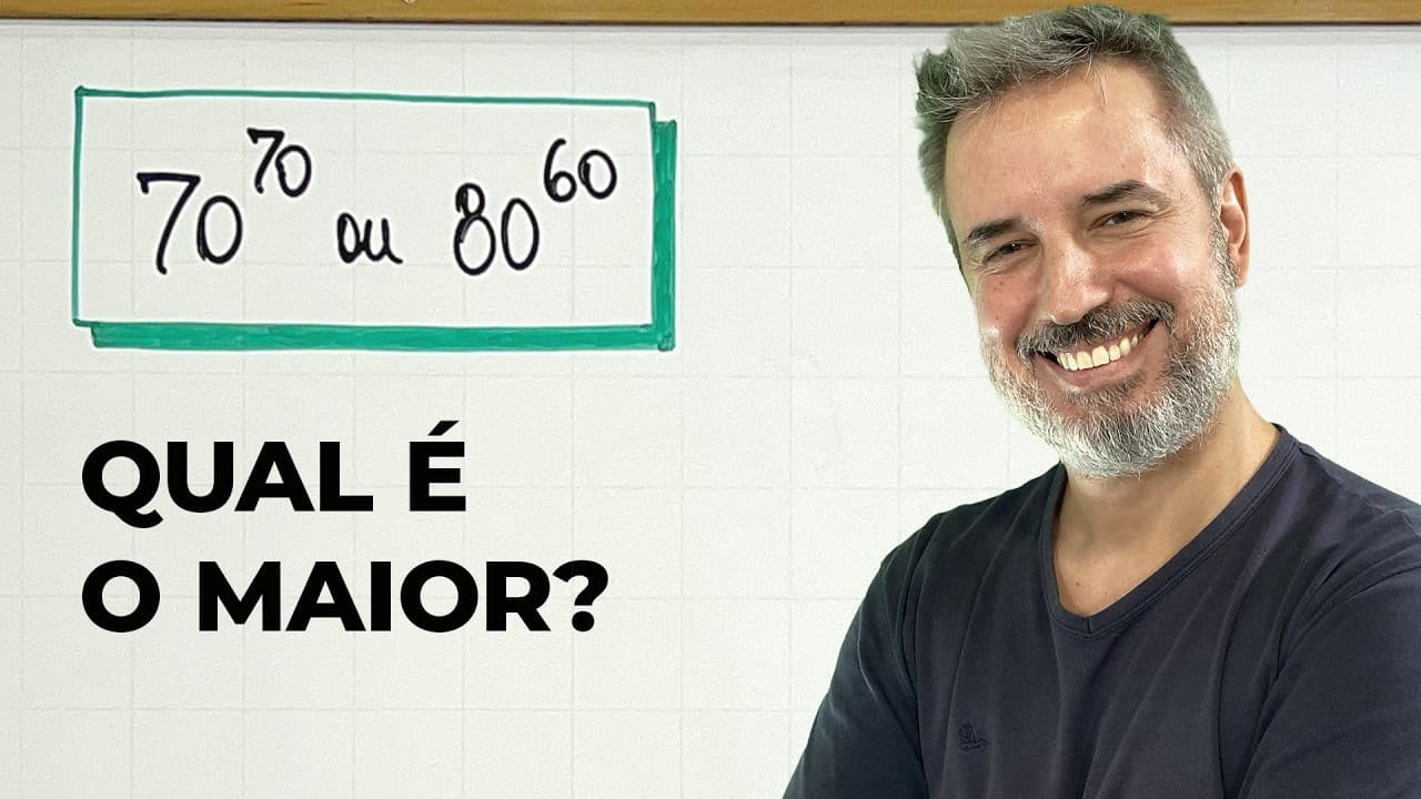 Thumbnail: QUAL É O MAIOR: 70^70 ou 80^60? 🤯 [Horizontal]