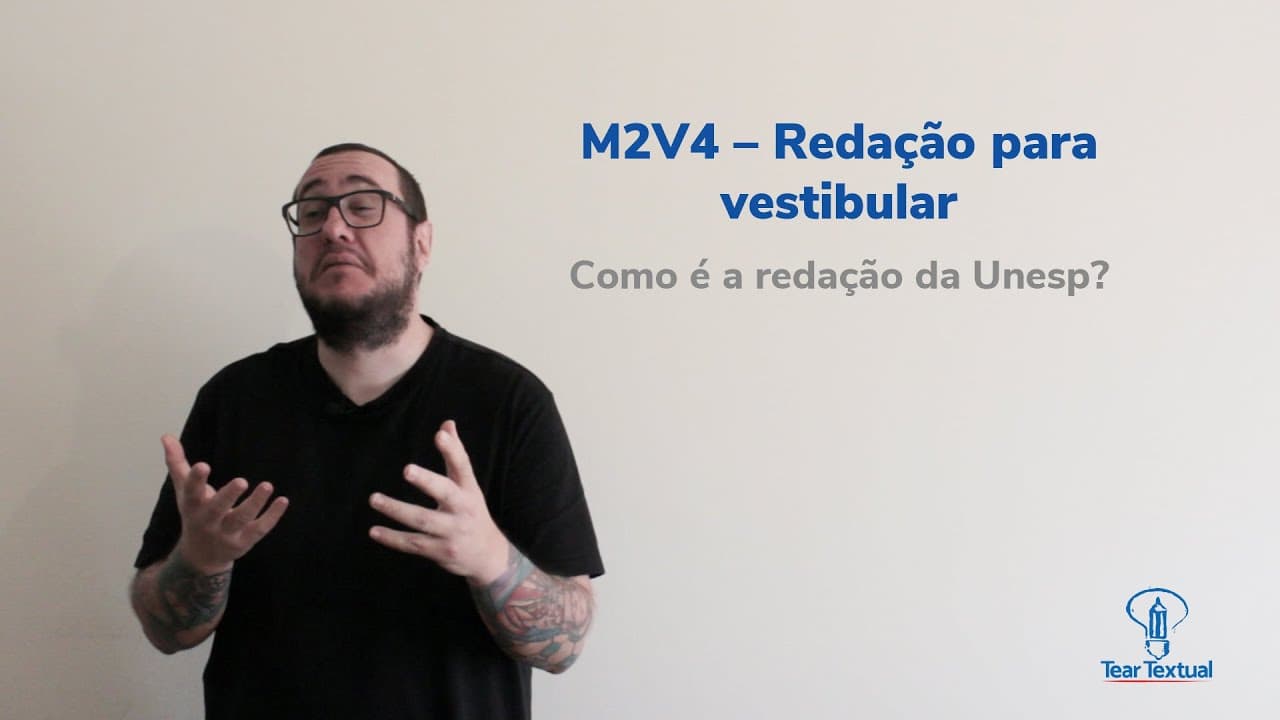 Thumbnail: Como é a redação da UNESP | Curso de Redação para Vestibulares M2V4