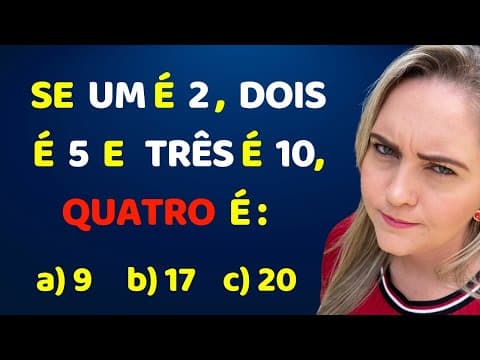 Thumbnail da aula: 🤯😱 RACIOCÍNIO LÓGICO PARA RESOLVER !!! Matemática básica todo dia.📚🚀