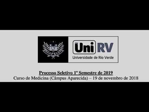 Thumbnail da aula: Processo Seletivo 1º Semestre de 2019 - Curso de Medicina (Campus Aparecida)